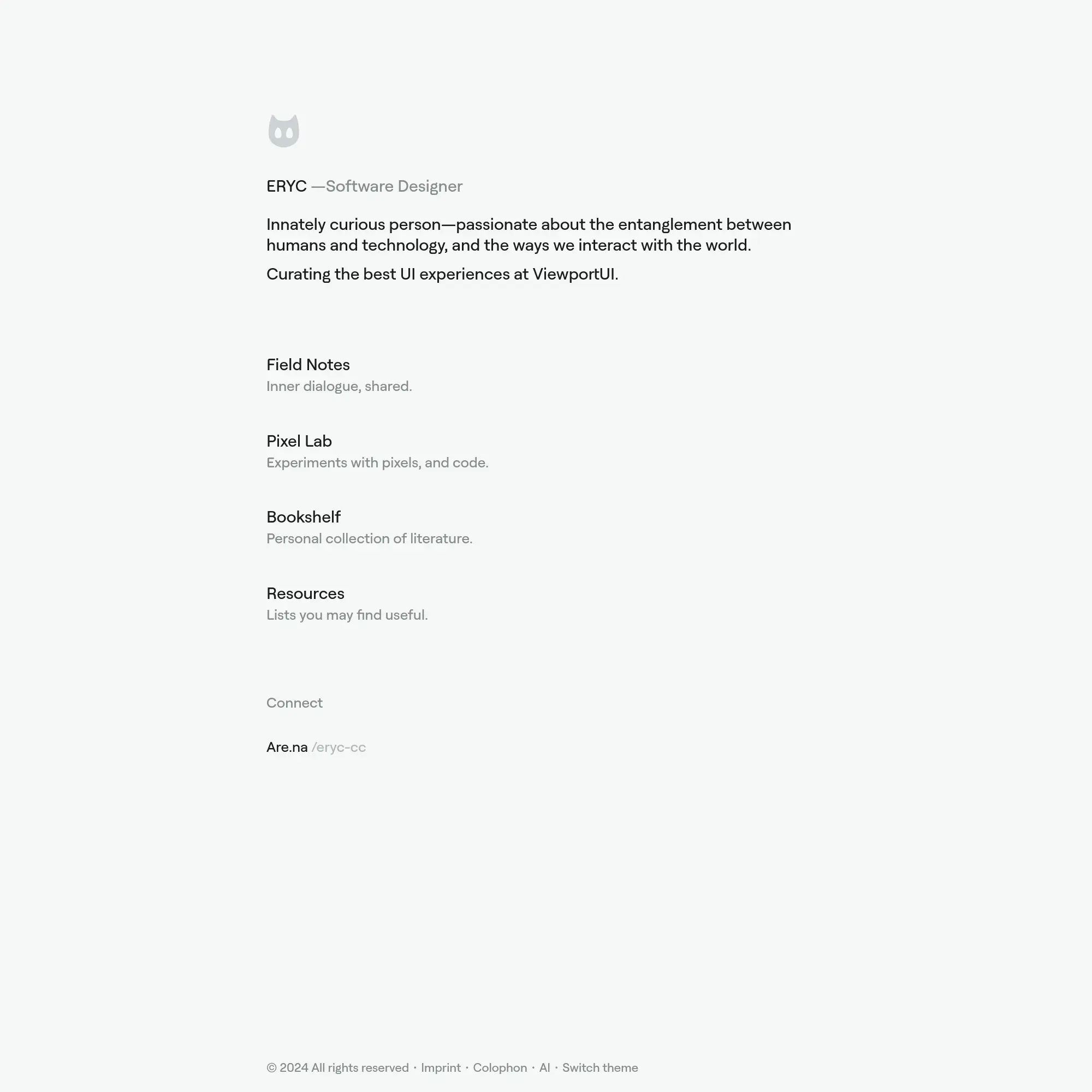 Screenshot of ERYC