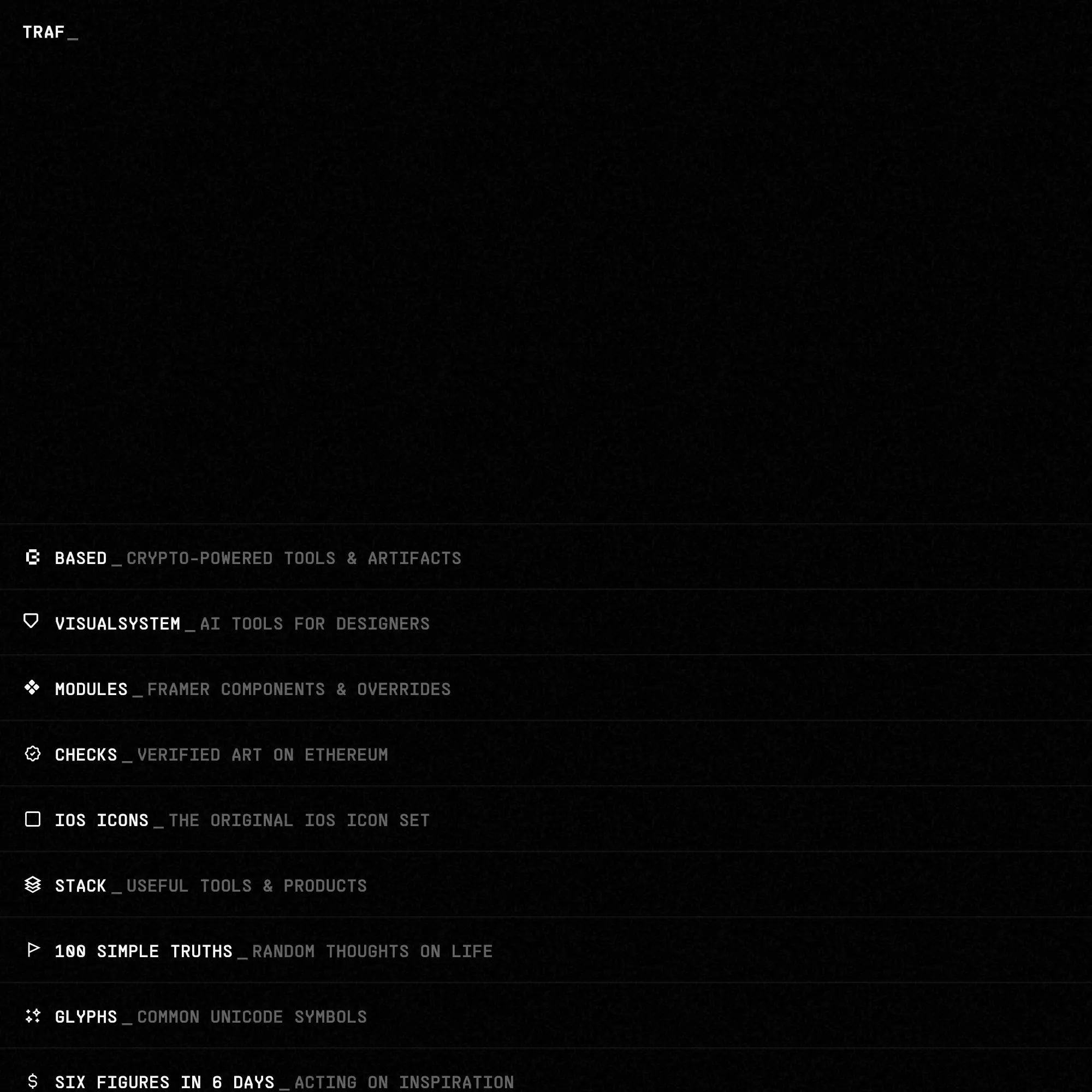 Screenshot of Traf