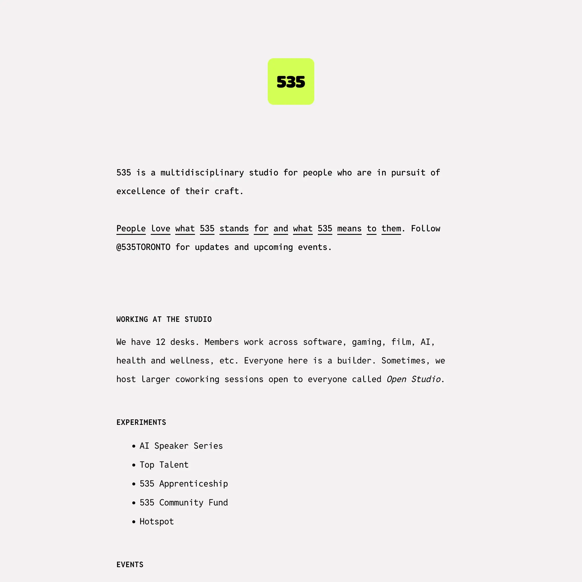 Screenshot of 535