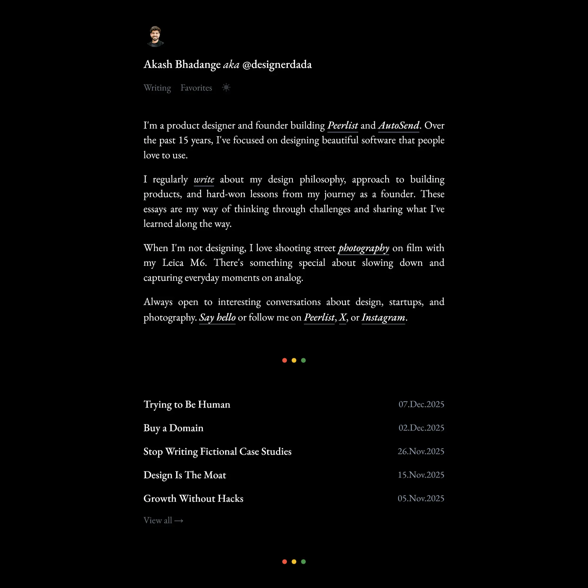 Screenshot of Akash Bhadange