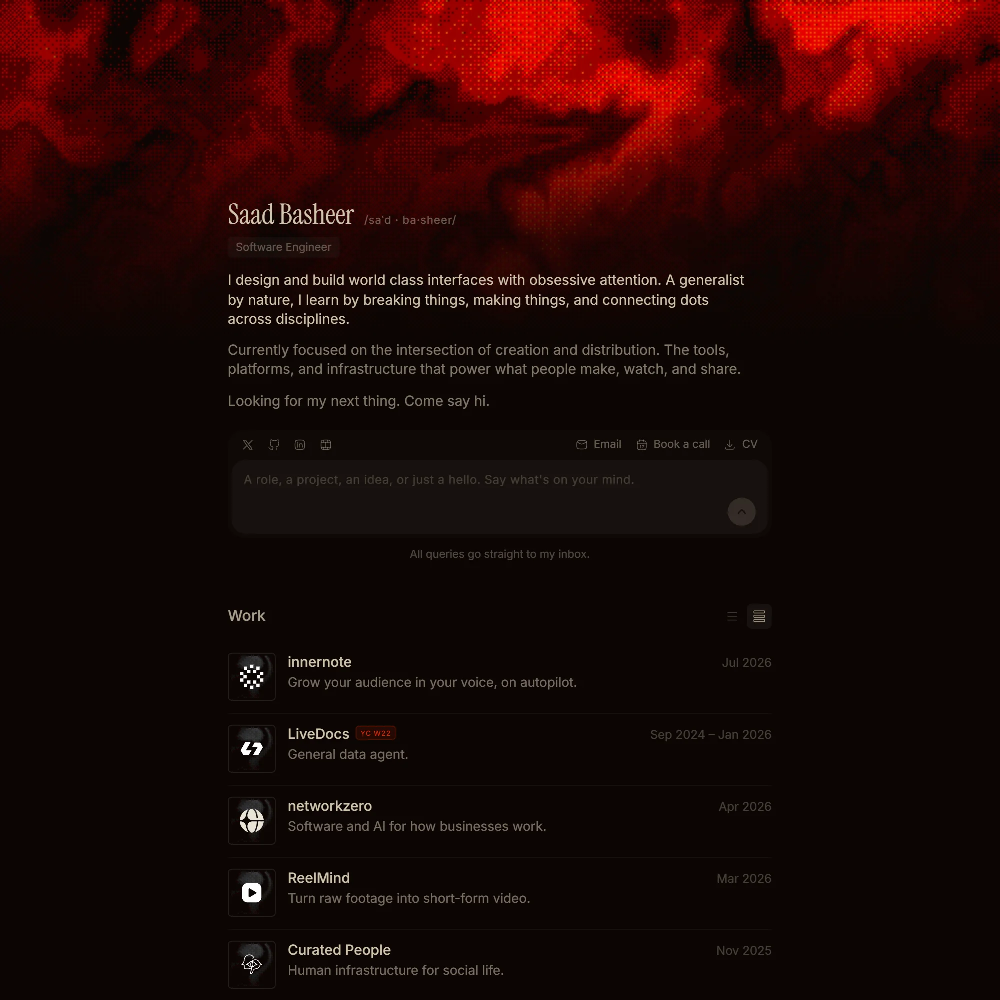 Screenshot of Saad Basheer