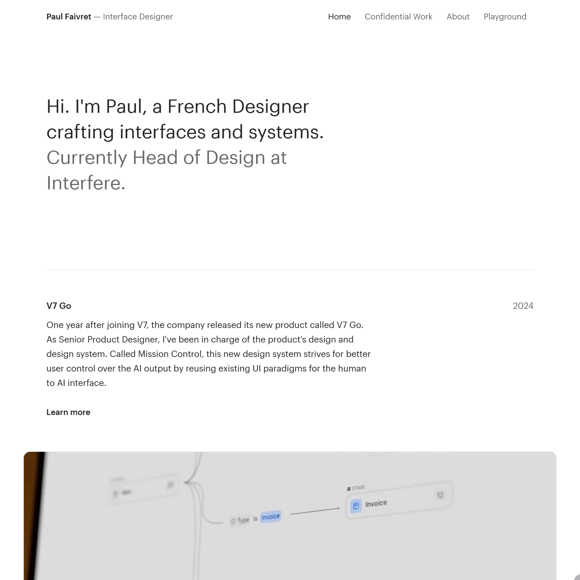 Screenshot of Paul Faivret